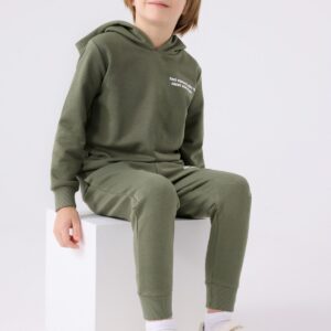 RP3375 تريننج قطن للاولاد مع طاقية مبطن ودافئ لون اخضر