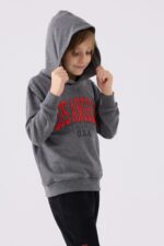 RP3457 تريننج مبطن ودافئ للاولاد بلوز هودي مع طاقية وبنطال لون اسود - الصورة 2