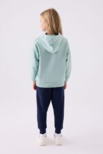 ⁦RP3483 تريننج للبنات مبطن ودافئ بلوز هودي مع طاقية وبنطال لون كحلي⁩ - الصورة ⁦6⁩