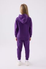 RP3500 تريننج للبنات قطن مع طاقية مبطن ودافئ لون بنفسجي - الصورة 4