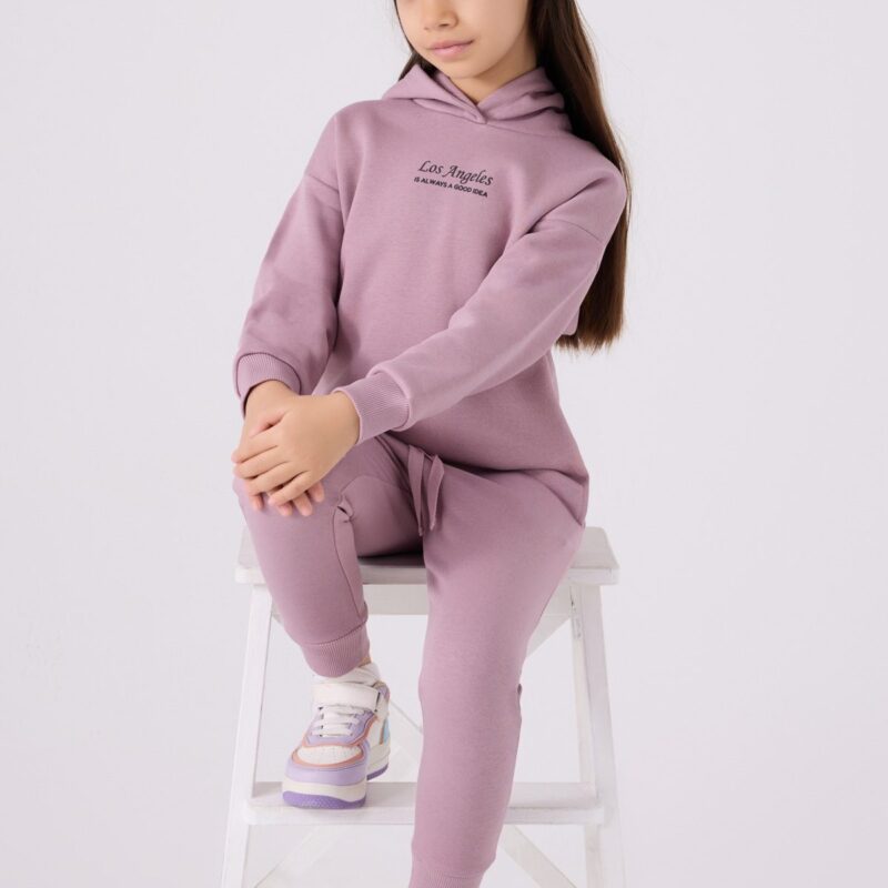 RP3500 تريننج للبنات قطن مع طاقية مبطن ودافئ لون ليلكي