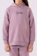 RP3500 تريننج للبنات قطن مع طاقية مبطن ودافئ لون ليلكي - الصورة 4