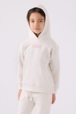 RP3500 تريننج للبنات قطن مع طاقية مبطن ودافئ لون كريمي - الصورة 4