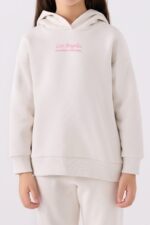 RP3500 تريننج للبنات قطن مع طاقية مبطن ودافئ لون كريمي - الصورة 2