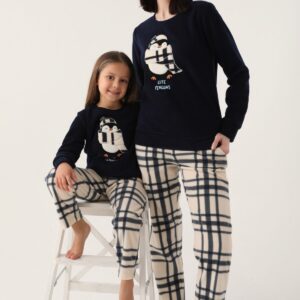 AR2662 طقم بيجاما فيليز دافئة من كولكشن الام وابنتها