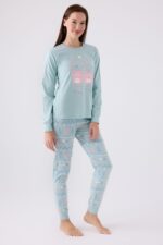 RP3486 طقم بيجاما من كولكشن الام وابنتها قطعتين قطن - الصورة 3