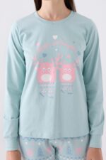 RP3486 طقم بيجاما من كولكشن الام وابنتها قطعتين قطن - الصورة 4