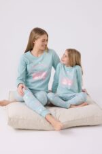 RP3486 طقم بيجاما من كولكشن الام وابنتها قطعتين قطن