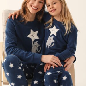 AR2617 طقم بيجاما فيليز دافئة من كولكشن الام وابنتها