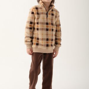 AR2754 طقم بيجاما بلوز فرو مع بنطال فيليز