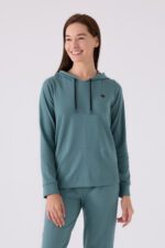 PC8923-S PIERRE CARDIN طقم تريننج للنساء قطعتين مع طاقية لون تركواز - الصورة 2