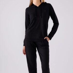 PC8923-S PIERRE CARDIN طقم تريننج للنساء قطعتين مع طاقية لون اسود