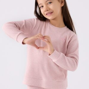 RP3464 طقم بيجاما للفتيات قطعتين شتوي لون زهري