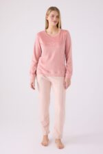 PC8916-S PIERRE CARDINطقم بيجاما شتوي للنساء قطعتين