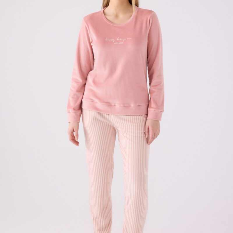 PC8916-S PIERRE CARDINطقم بيجاما شتوي للنساء قطعتين