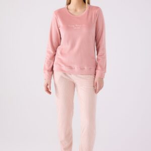 PC8916-S PIERRE CARDINطقم بيجاما شتوي للنساء قطعتين