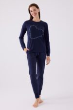 ⁦AR3130-S طقم بيجاما قطن للرجال كابلز لون كحلي⁩ - الصورة ⁦6⁩