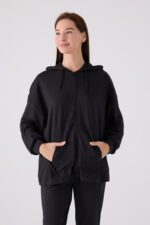 ⁦AR3111-S طقم تريننج للنساء قطعتين لون اسود⁩ - الصورة ⁦6⁩