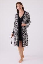 ⁦AR3114-S طقم قميص نوم قصير للنساء بتصميم مميز ومريح⁩ - الصورة ⁦5⁩