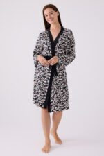 ⁦AR3114-S طقم قميص نوم قصير للنساء بتصميم مميز ومريح⁩ - الصورة ⁦4⁩