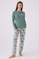 AR3115 طقم بيجاما للنساء قطعتين قطن ربيعي