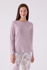 ⁦AR3118-S طقم بيجاما للنساء قطعتين قطن ربيعي⁩ - الصورة ⁦4⁩