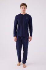 ⁦AR3130-S طقم بيجاما قطن للرجال كابلز لون كحلي⁩ - الصورة ⁦5⁩