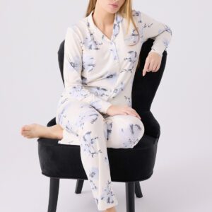 PC8883-S بيجاما للنساء  بأزرار ماركة PIERRE CARDIN قطعتين