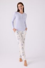 ⁦PC8884-S PIERRE CARDIN طقم بيجاما قطعتين للنساء قطن⁩ - الصورة ⁦2⁩