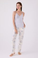 ⁦PC8885-S PIERRE CARDIN طقم بيجاما ثلاث قطع بتصميم مميز⁩ - الصورة ⁦4⁩