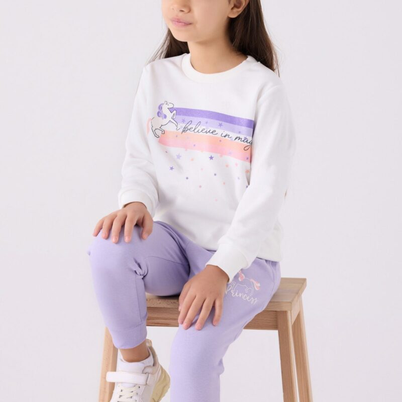 RP3478-2 تريينج للفتيات يونيكورن قطن ثلاث خيوط
