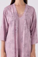 ⁦PC8875-S PIERRE CARDIN طقم بيجاما قطن ثلاث قطع بتصميم انيق ومميز⁩ - الصورة ⁦5⁩