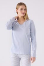 ⁦PC8887-S PIERRE CARDIN طقم بيجاما قطن قطعتين بتصميم مميز انيق ومريح⁩ - الصورة ⁦3⁩