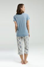 ⁦AR3258 طقم بيجاما برمودا للنساء قماشها بارد⁩ - الصورة ⁦5⁩