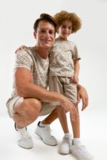 AR3300 طقم شورت قطعتين قطن من كولكشن العائلة