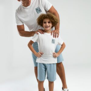 AR3318-2 طقم شورت من كولكشن الاب مع ابنه قطن قطعتين