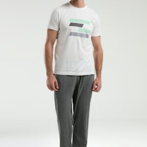 AR3336 طقم بيجاما قطن للرجال قطعتين