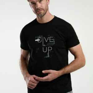 AR3350 طقم بيجاما قطن قطعتين بنطال كاروهات مع بلوز لون اسود