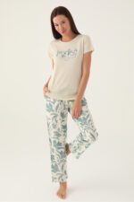 ⁦PC8825-S PIERRE CARDIN طقم بيجاما قطعتين قطن للنساء⁩ - الصورة ⁦2⁩