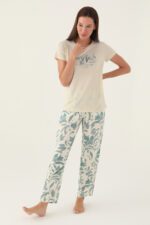 ⁦PC8825-S PIERRE CARDIN طقم بيجاما قطعتين قطن للنساء⁩ - الصورة ⁦3⁩