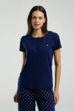 ⁦PC8953 PIERRE CARDIN  طقم بيجاما قطعتين للنساء لون كحلي⁩ - الصورة ⁦5⁩