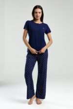 PC8953 PIERRE CARDIN  طقم بيجاما قطعتين للنساء لون كحلي