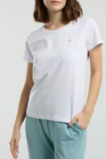 ⁦PC8983 PIERRE CARDIN طقم بيجاما قطن للنساء قطعتين بلوز لون ابيض مع بنطال لون فيروزي⁩ - الصورة ⁦2⁩