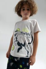 RP3534-2 طقم شورت للاولاد قطن قطعتين