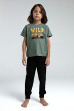 RP3556-2 طقم بيجاما قطن قطعتين للاولاد