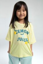 ⁦RP3620 طقم برمودا للفتيات قطن قطعتين لون اصفر⁩ - الصورة ⁦2⁩