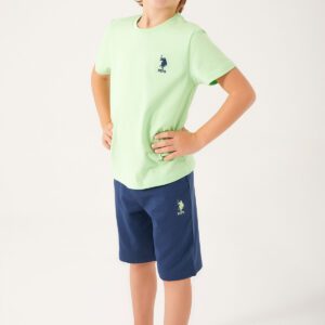 US1332 US POLO ASSN طقم شورت للاولاد قطن قطعتين