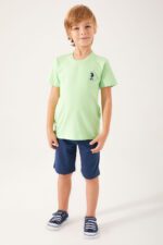 ⁦US1332 US POLO ASSN طقم شورت للاولاد قطن قطعتين⁩ - الصورة ⁦4⁩