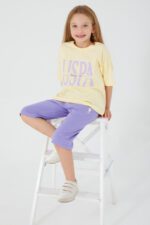 ⁦US1416 US POLO ASSN  طقم للبنات قطن قطعتين فلو سايز⁩ - الصورة ⁦6⁩