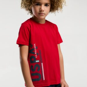 US2013 US POLO ASSN طقم بيجاما قطن قطعتين للاولاد بلوز لون احمر